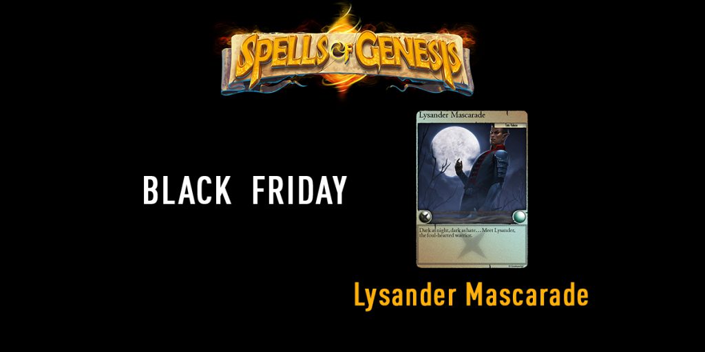 Lysander Mascarade blockchain card spells of genesis